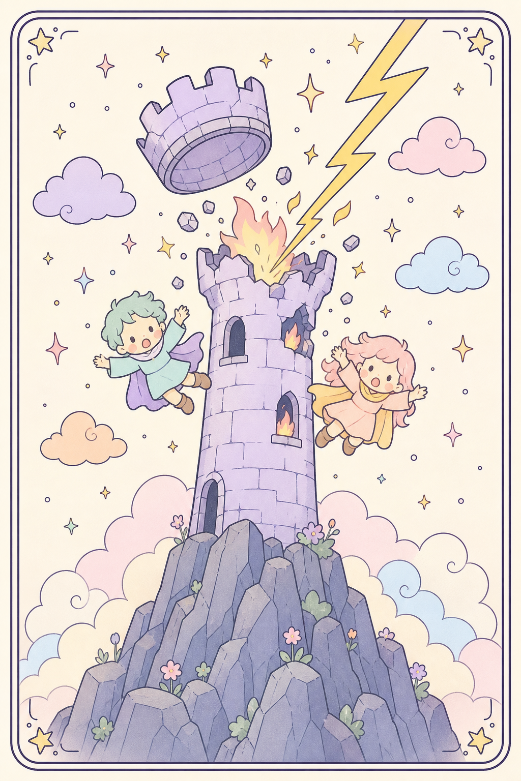 ไพ่ทาโรต์ The Tower หอคอย