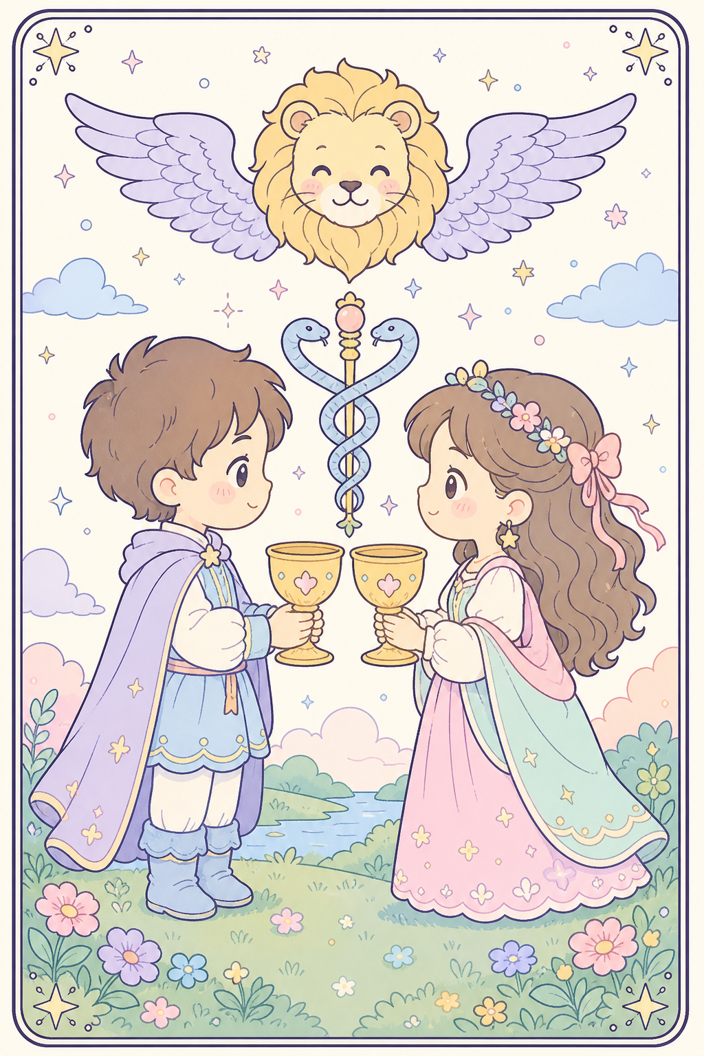 ไพ่ทาโรต์ Two of Cups สองถ้วย