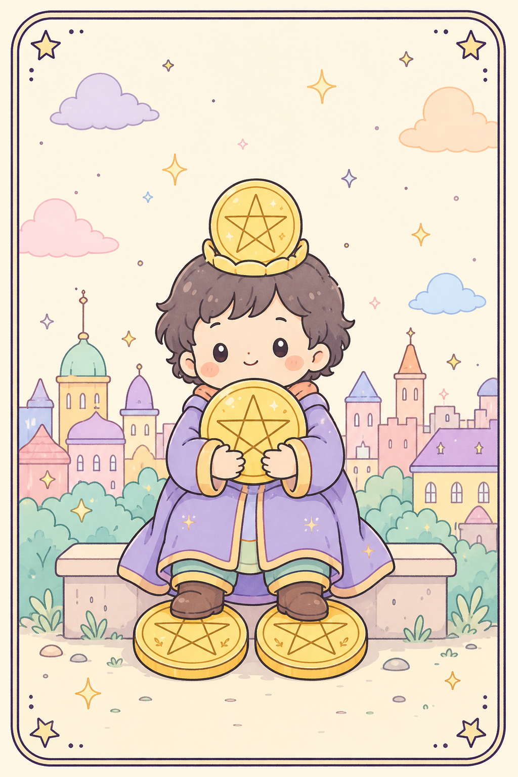 ไพ่ทาโรต์ Four of Pentacles สี่เหรียญ