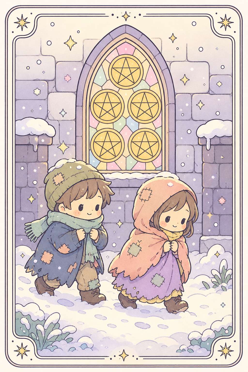ไพ่ทาโรต์ Five of Pentacles ห้าเหรียญ