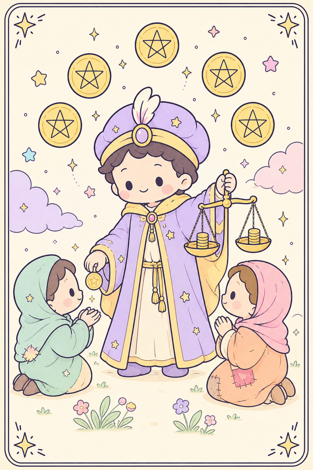 ไพ่ทาโรต์ Six of Pentacles หกเหรียญ