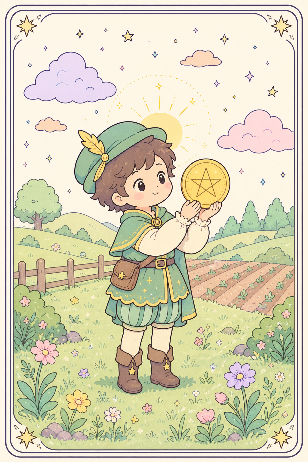 ไพ่ทาโรต์ Page of Pentacles เพจเหรียญ