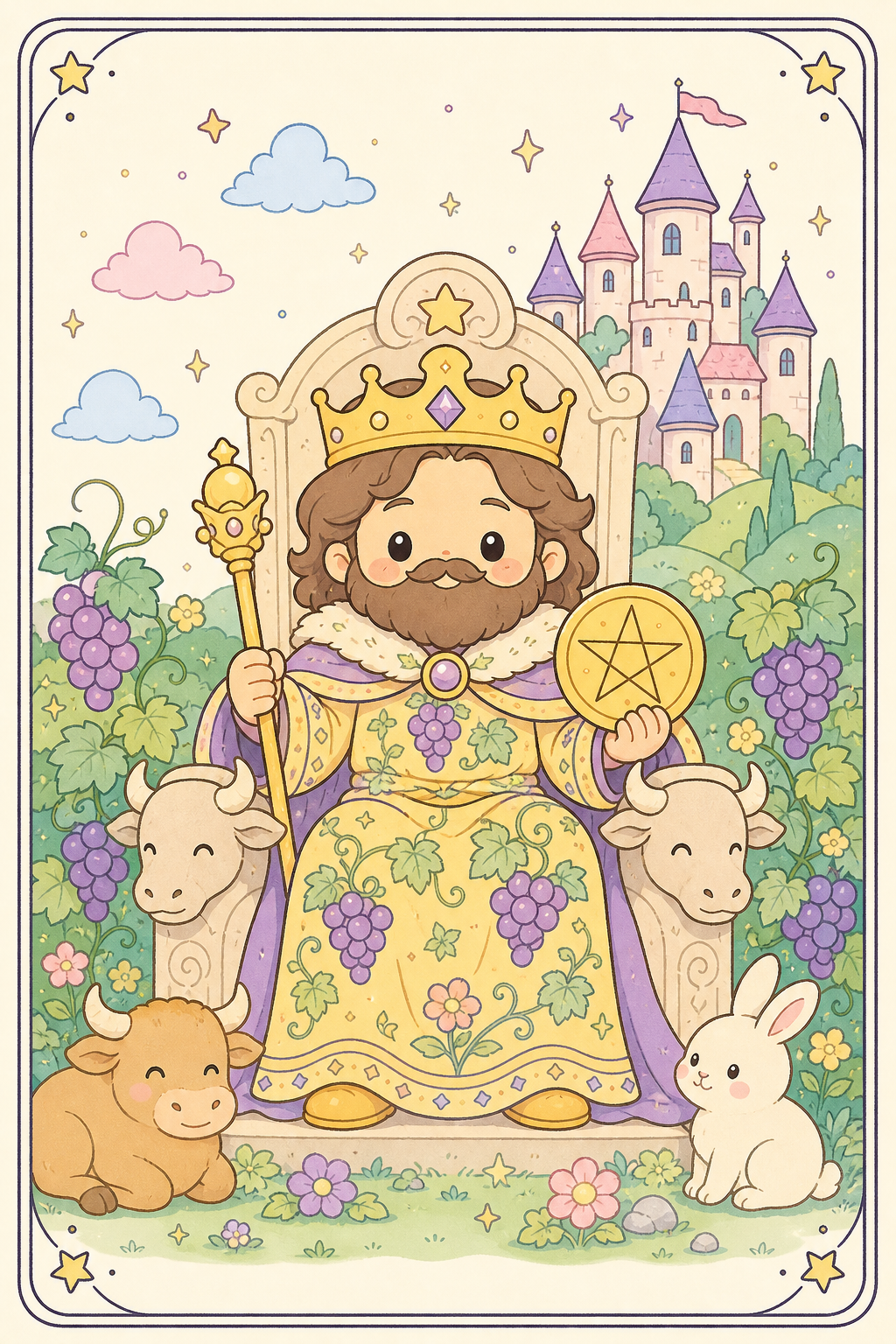 ไพ่ทาโรต์ King of Pentacles ราชาเหรียญ