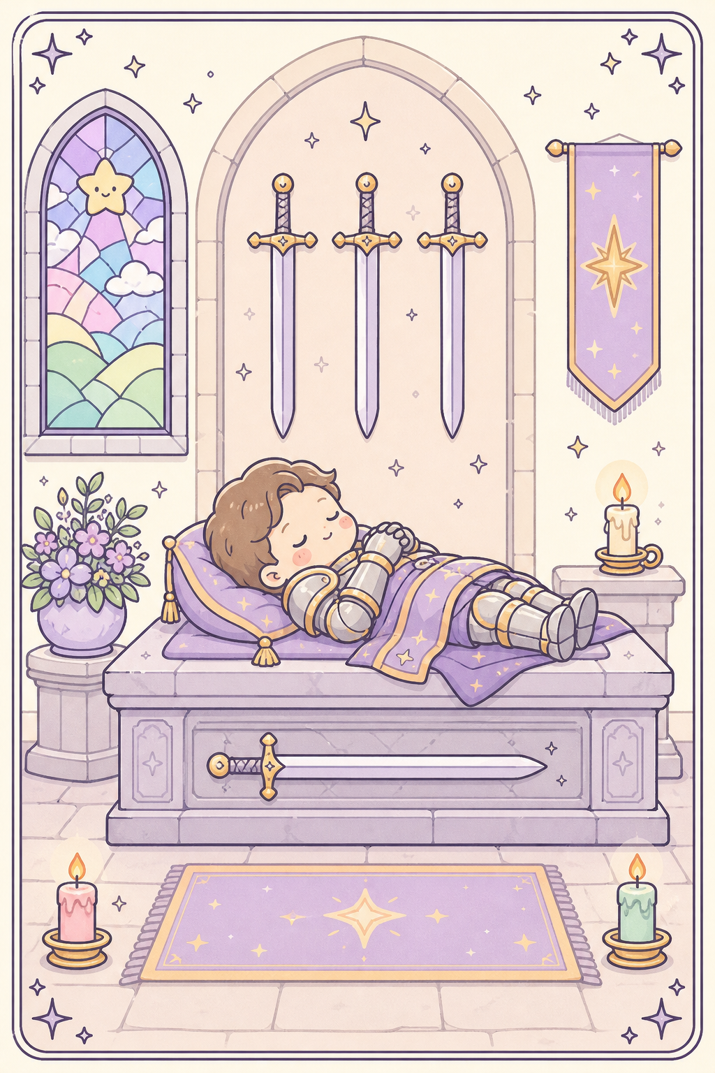 ไพ่ทาโรต์ Four of Swords สี่ดาบ