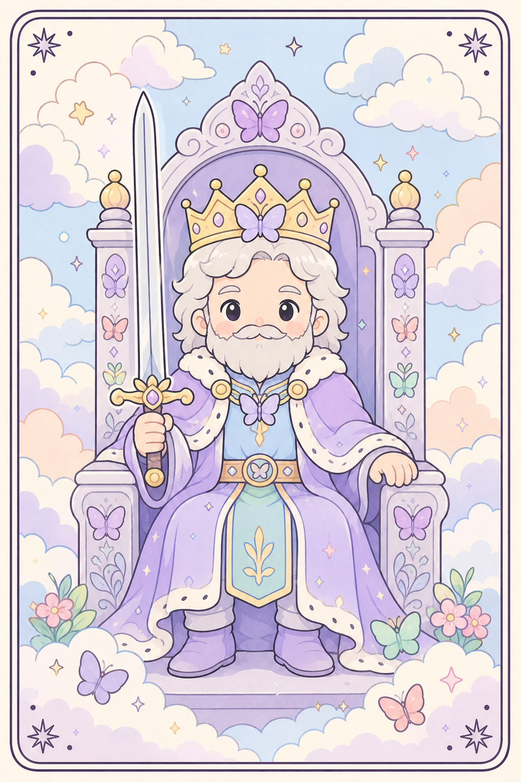 ไพ่ทาโรต์ King of Swords ราชาดาบ