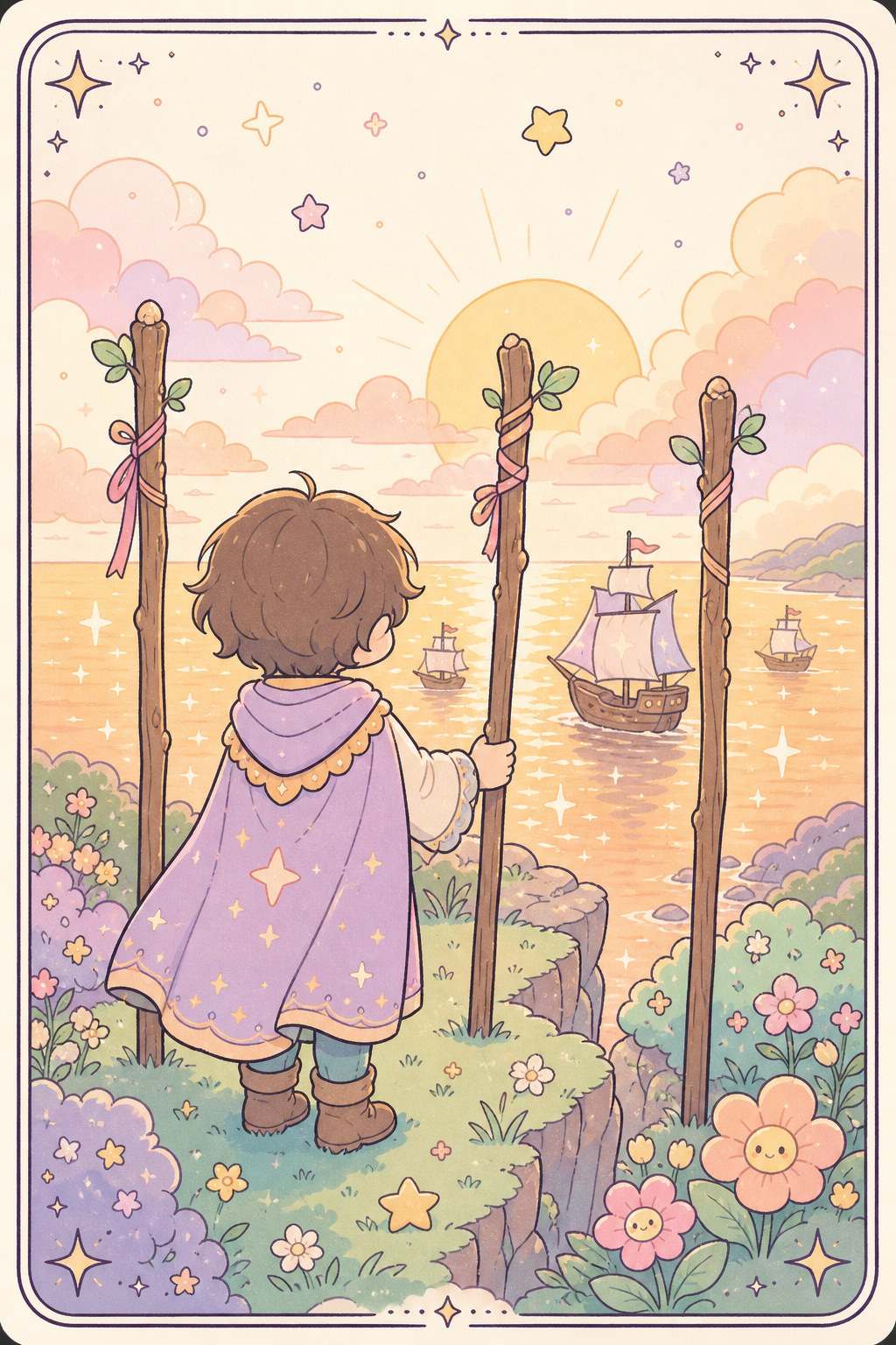 ไพ่ทาโรต์ Three of Wands สามไม้เท้า