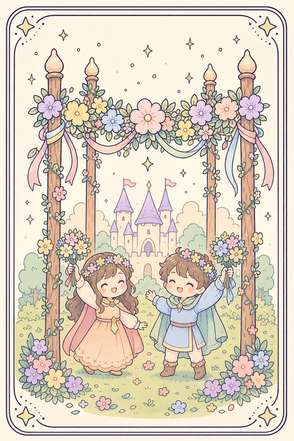 ไพ่ทาโรต์ Four of Wands สี่ไม้เท้า