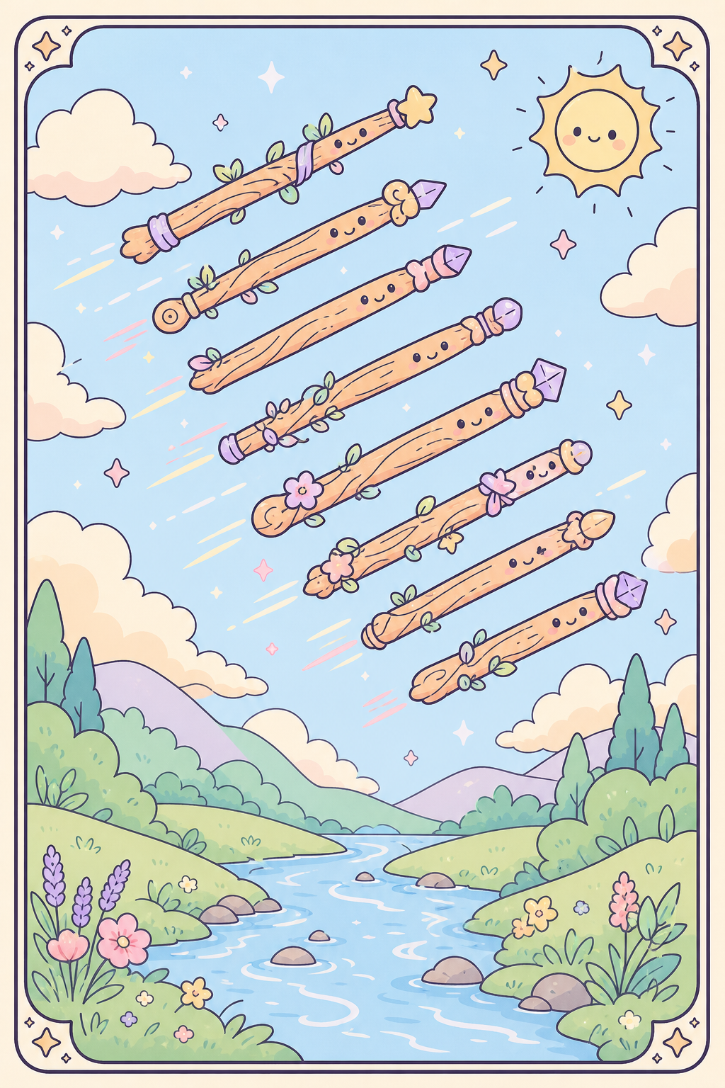 ไพ่ทาโรต์ Eight of Wands แปดไม้เท้า