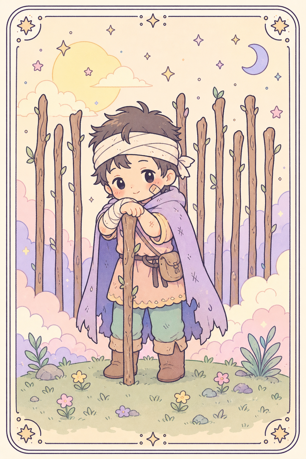 ไพ่ทาโรต์ Nine of Wands เก้าไม้เท้า