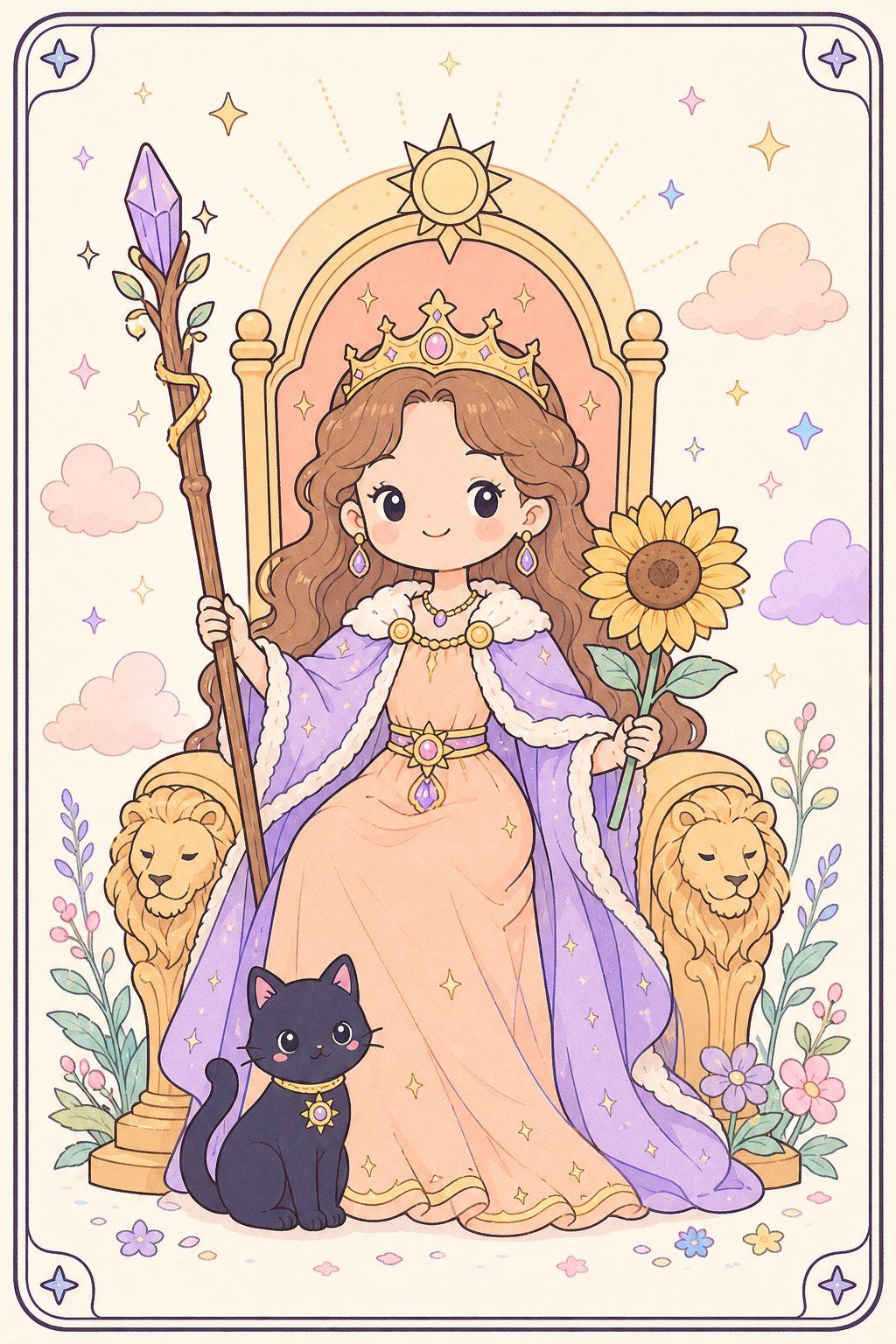 ไพ่ทาโรต์ Queen of Wands ราชินีไม้เท้า