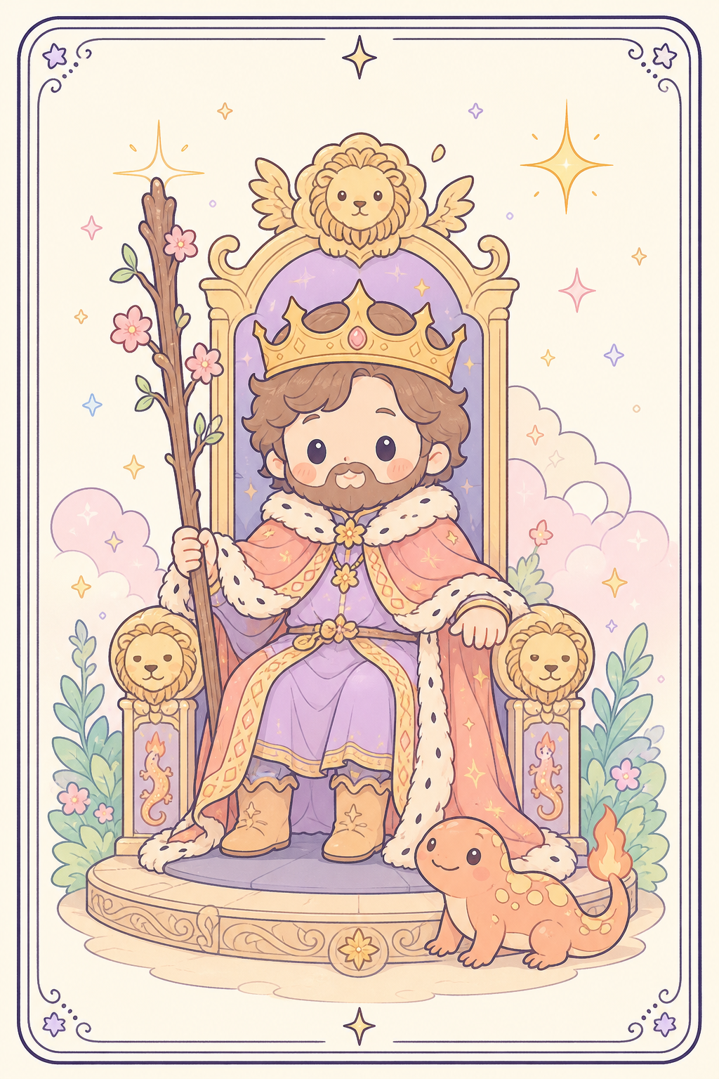 ไพ่ทาโรต์ King of Wands ราชาไม้เท้า